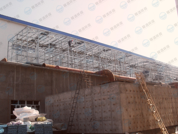 Galvanized steel structure installation site
